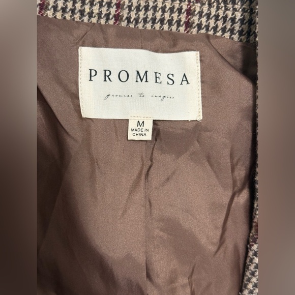 Promesa Brown Blazer Romper with Wrap Design - Picture 13 of 14